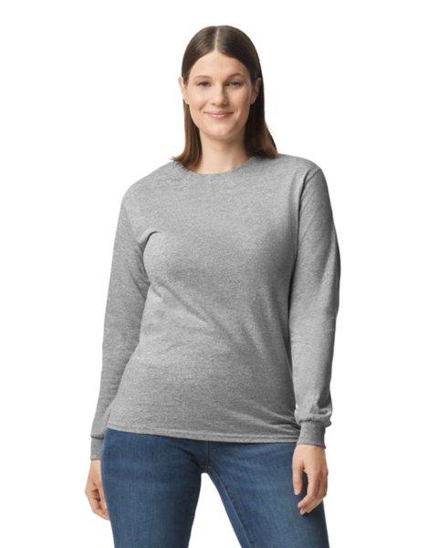 Klasszikus szabású hosszú ujjú póló, Gildan GI5400, Sport Grey-XL