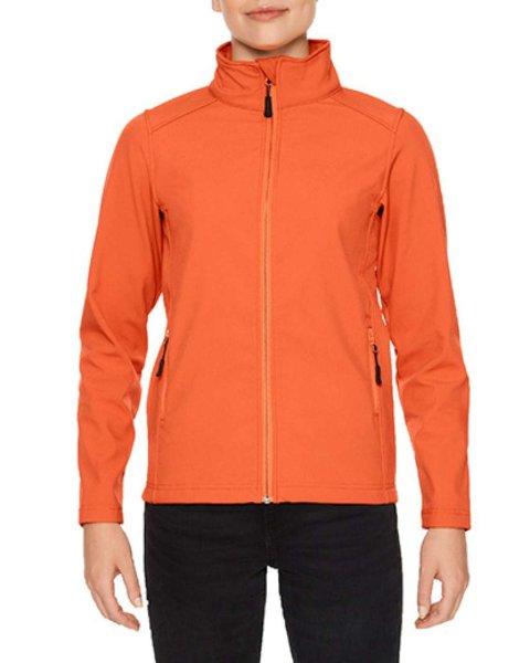 Karcsúsított softshell cipzáros női dzseki, Gildan GILSS800, Orange-M