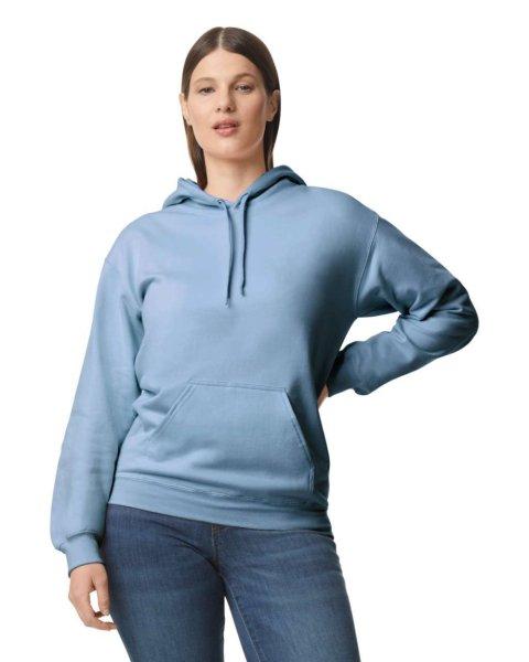 Softstyle kapucnis pulóver kenguruzsebbel, Gildan GISF500, Stone Blue-XL