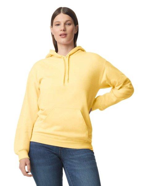 Softstyle kapucnis pulóver kenguruzsebbel, Gildan GISF500, Yellow Haze-L
