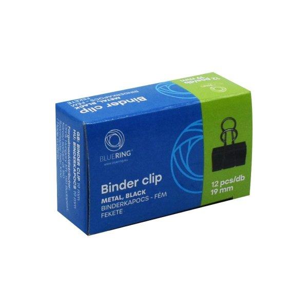 Binderkapocs 19mm, 12 db/doboz, Bluering® 2 db/csomag