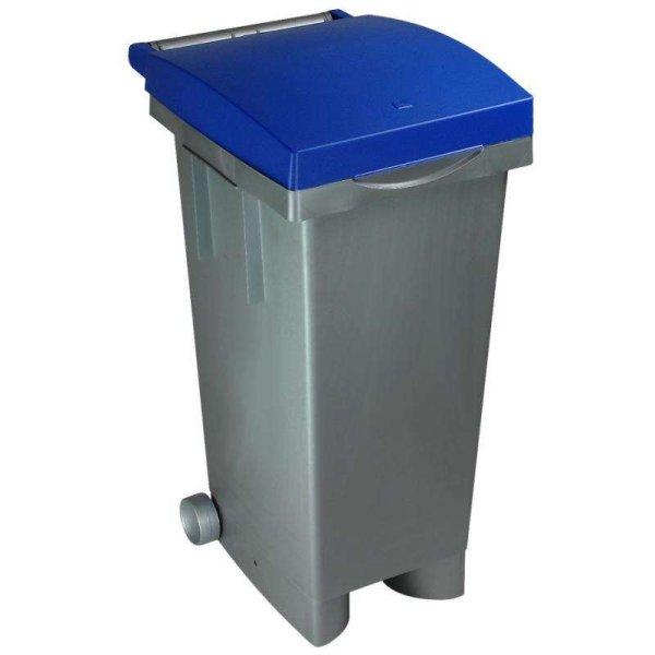 MŰANYAG SZEMETESKUKA 80 L - KÉK emelőtetős szelektív háztartási
hulladéktároló - ICS-ITALIA  C652083B -