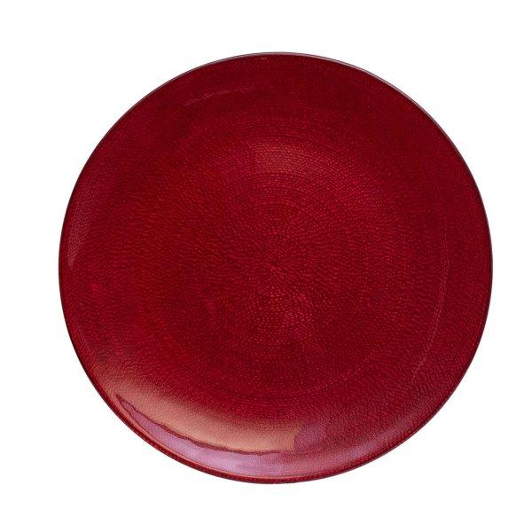 6 darabos Cesiro szett: Üveg, Piros, 20 cm-es deszert tányér