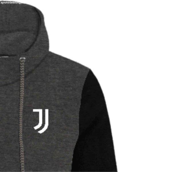 Juventus pulóver kapucnis zippes gyerek szürke