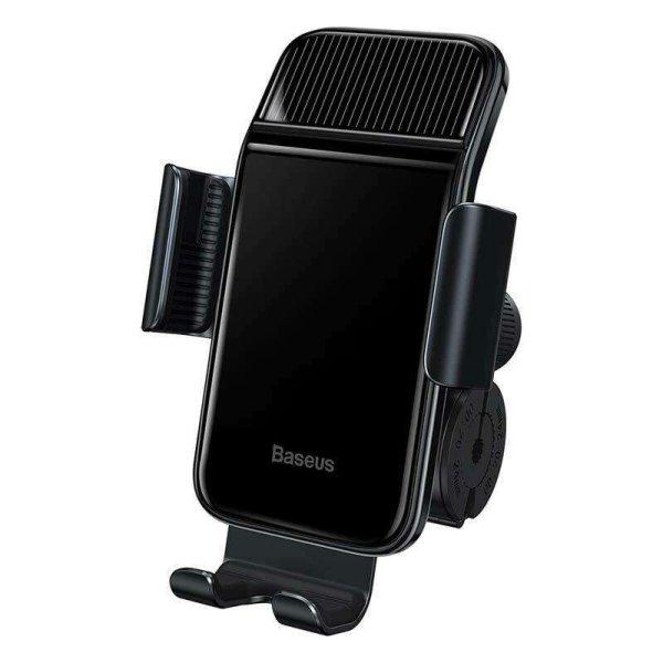 BASEUS Smart Solar kerékpáros telefontartó - FEKETE - napelemes, automata,
360°, kormányra rögzíthető, 4.7-6.7