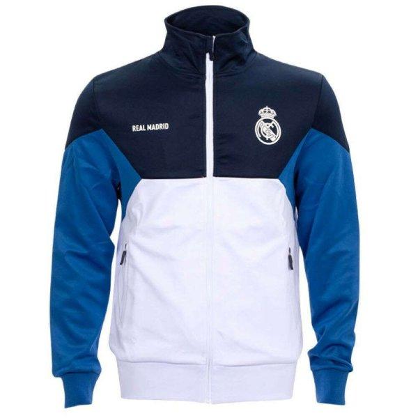 Real Madrid melegítő felső gyerek zippes kék-fehér