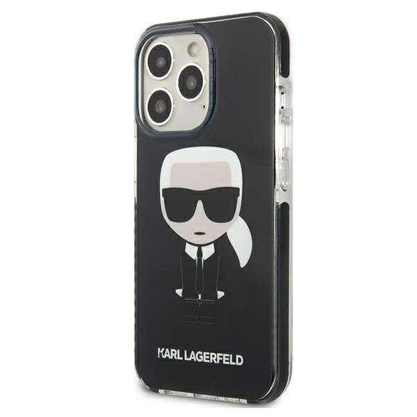 Apple iPhone 13 Pro Karl Lagerfeld Iconik Karl tok - KLHCP13LTPEIKK, Fekete
