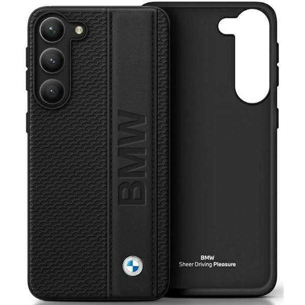 BMW BMHCS23M22RDPK Samsung Galaxy S23+ Plus fekete hardcase Leather Textured &
Stripe telefontok