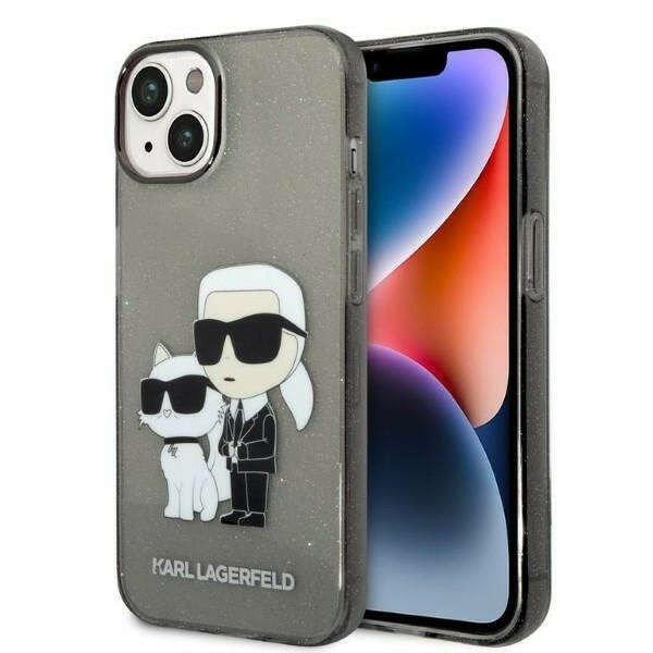 Karl Lagerfeld KLHCP14MHNKCTGK Apple iPhone 14 Plus fekete hardcase IML GLIT NFT
Karl&Choupette telefontok