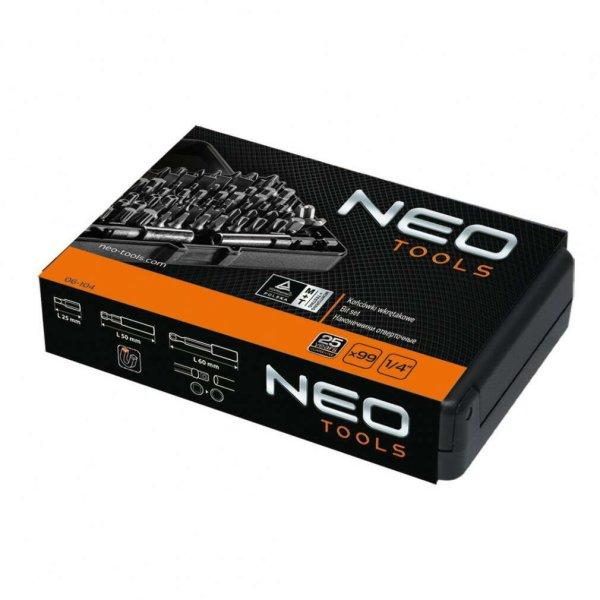 Neo Tools 06-104 csavarhúzó bitkészlet 100 db, Szürke