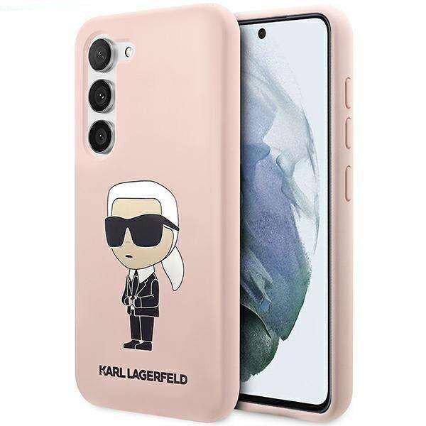Karl Lagerfeld KLHCS23SSNIKBCP Samsung Galaxy S23 S911 keménytok
rózsaszín/rózsaszín szilikon Ikonik