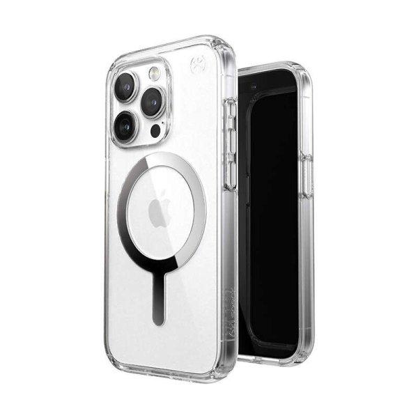 Speck Presidio Perfect-Clear MagSafe - telefontok iPhone 15 Pro (Clear / Chrome
Finish / Serene Silver)