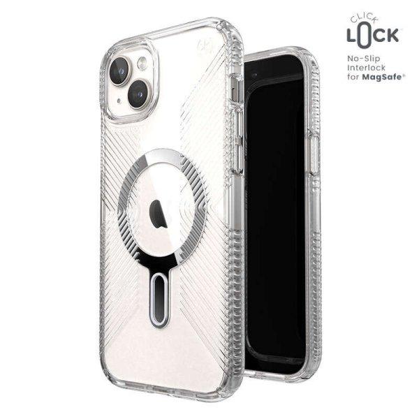 Speck Presidio Perfect-Clear Grip ClickLock & MagSafe - telefontok iPhone 15
Plus / iPhone 14 Plus (Clear / Chrome Finish / Serene Silver)