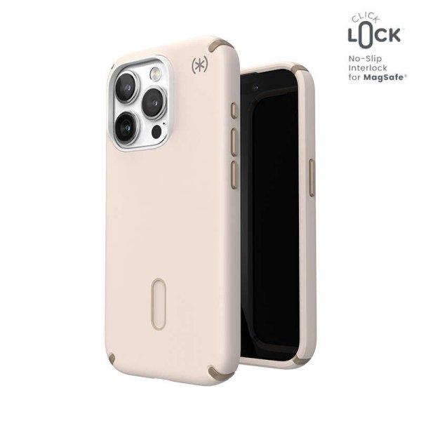 Speck Presidio2 Pro ClickLock & MagSafe - telefontok iPhone 15 Pro (Bleached
Bone / Heirloom Gold / Hazel Brown)