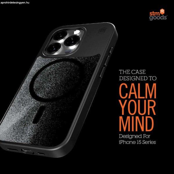 STM Relax Sand MagSafe - Anti-stress telefontok iPhone 15 Pro (fekete / Grey)