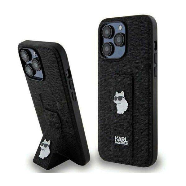 Karl Lagerfeld Gripstand Saffiano Choupette Pins - iPhone 13 Pro telefontok
fekete
