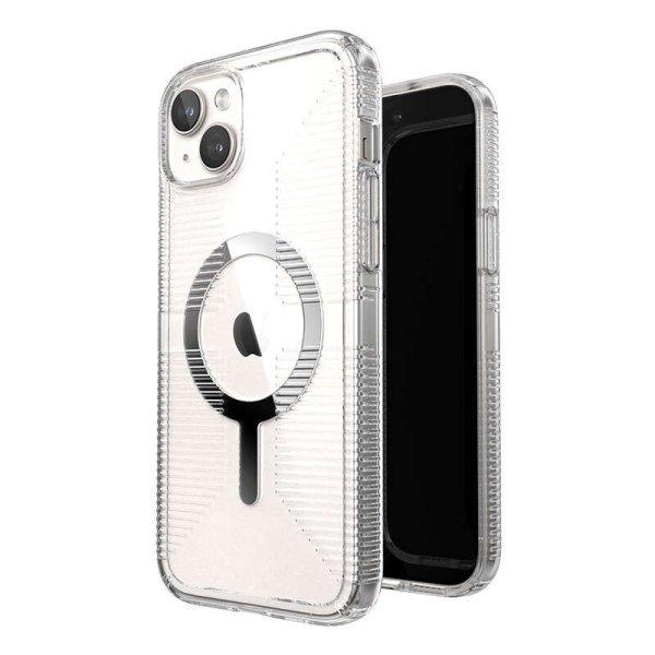 Speck Gemshell Grip + MagSafe - telefontok iPhone 15 Plus / iPhone 14 Plus
(Clear / Chrome Finish)