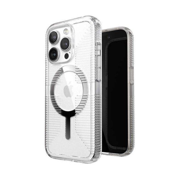 Speck Gemshell Grip + MagSafe - telefontok iPhone 15 Pro (Clear / Chrome Finish)