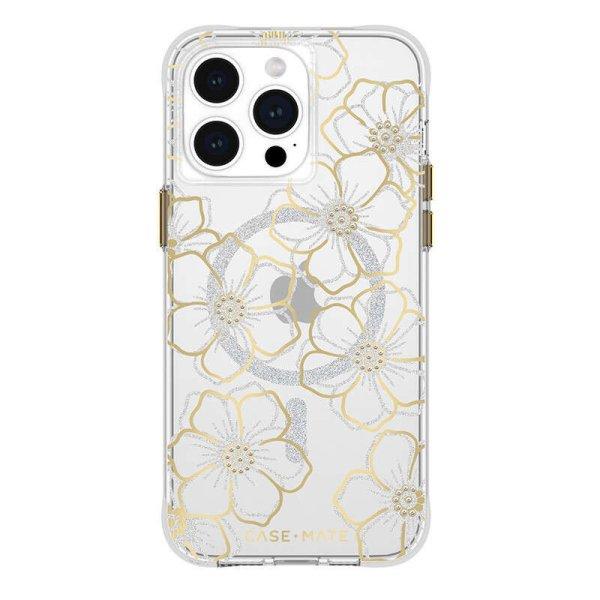 Case-Mate Floral Gems MagSafe - iPhone 15 Pro Max telefontok arany