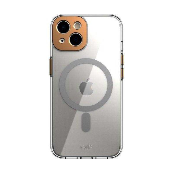 Moshi iGlaze MagSafe Apple iPhone 14 Plus Tok - Átlátszó/Arany