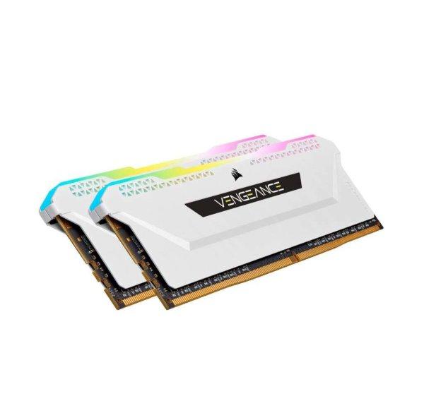 16GB 3200MHz DDR4 RAM Corsair Vengeance RGB Pro SL CL16 White (2x8GB)
(CMH16GX4M2E3200C16W)