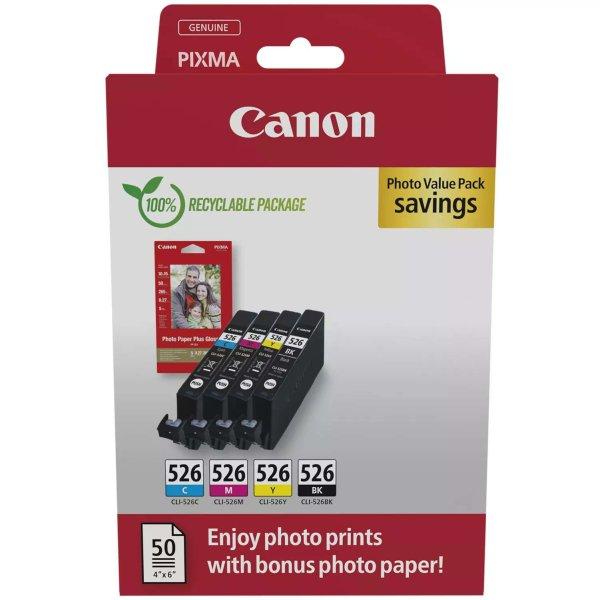Canon CLI-526 Eredeti Tintapatron Multipack + Fotópapír