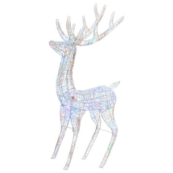 Xxl színes akril karácsonyi rénszarvas 250 led-del 180 cm