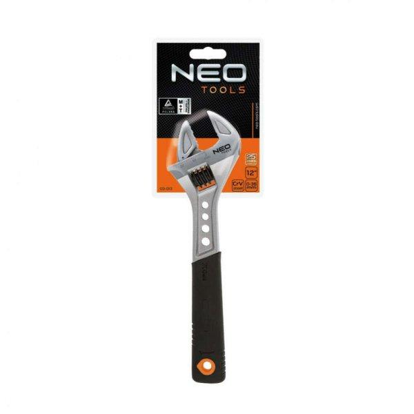 Neo Tools 03-012 állítható villáskulcs, csavarkulcs 250mm, 0-33mm,
Fekete/Ezüst