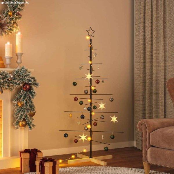 vidaXL fekete fém karácsonyfa alap dekorációhoz 150 cm