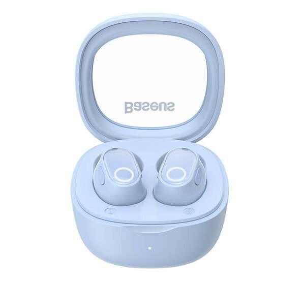 BASEUS BOWIE WM02 OS bluetooth fülhallgató SZTEREO (v5.3, TWS, extra mini +
töltőtok) VILÁGOSKÉK