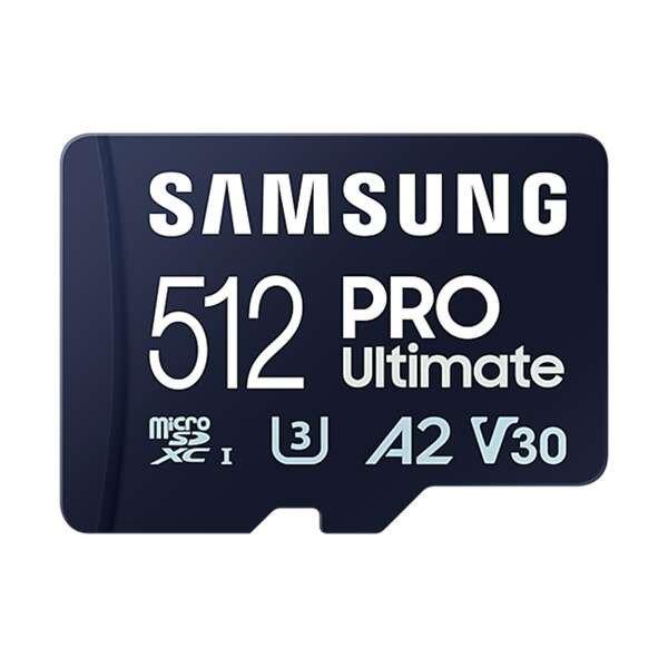 Samsung MicroSD kártya - 512GB MB-MY512SA/WW (PRO Ultimate, Class10, R200/W130,
adapter, 512GB)