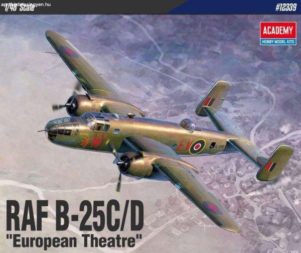 Academy B-25C/D European Theatre repülőgép műanyag modell (1:48)