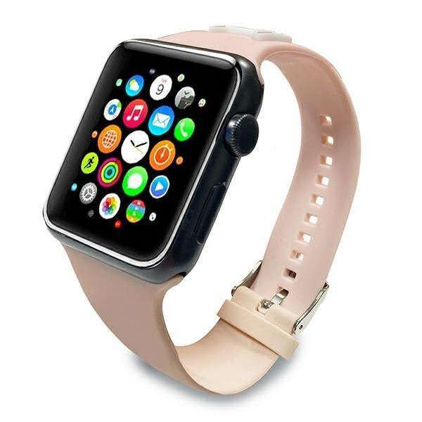 Apple Watch 1-6 / SE (42mm/44mm) / 7-8 (45mm) Karl Lagerfeld Silicone Karl &
Choupette Heads okosóra szíj- KLAWLSLCP, Rózsaszín
