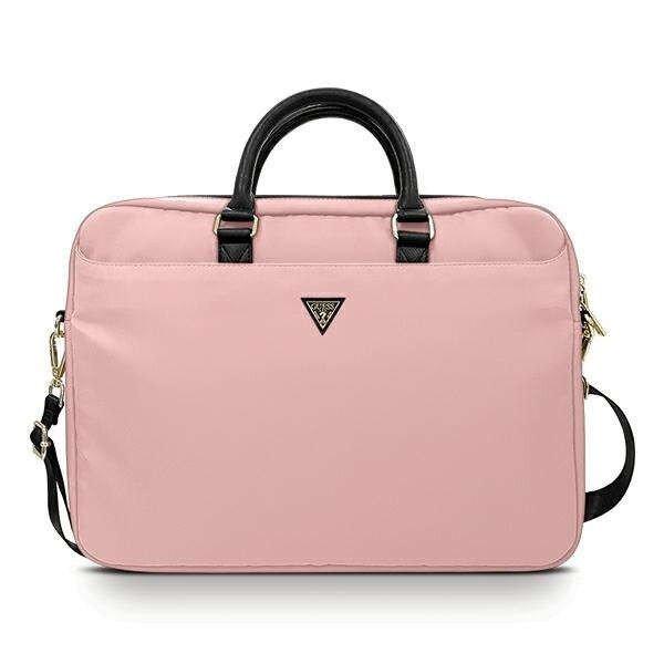 Guess Bag GUCB15NTMLLP 16 inch pink Nylon Triangle Logo laptoptáska