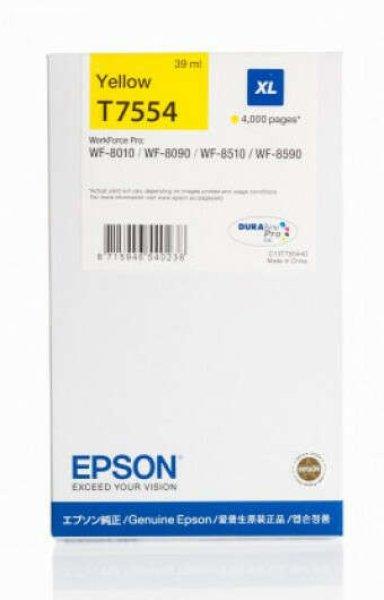 Epson T7554 Tintapatron Yellow 4.000 oldal kapacitás, C13T755440
