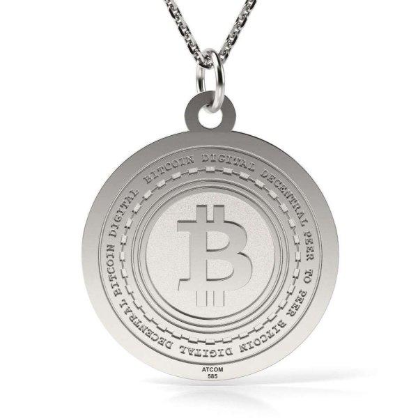 Bitcoin minta ezüst nyaklánc