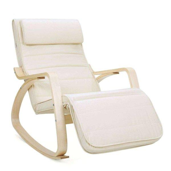 Hintaszék, relaxációs szék, 5 fokban állítható lábtartó