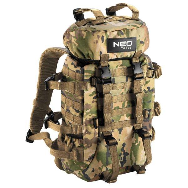 Neo Tools túra hátizsák, 600d poliészter, 30l, terepszínű, Bézs/Camo