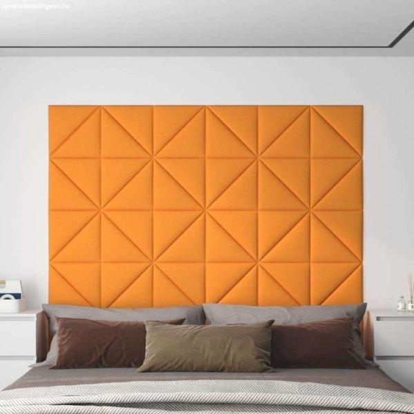 vidaXL 12 db világossárga szövet fali panel 30x30 cm 0,54 m²