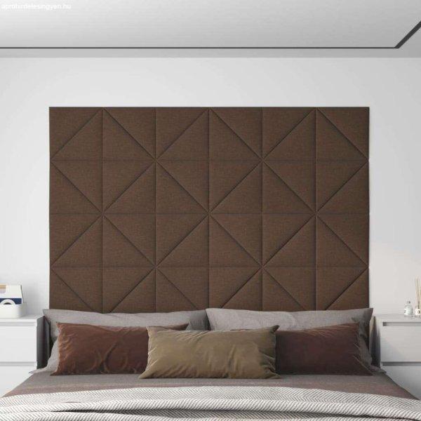 vidaXL 12 db barna szövet fali panel 30 x 30 cm 0,54 m²