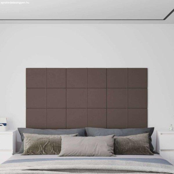 vidaXL 12 db tópszínű szövet fali panel 60x30 cm 2,16 m²