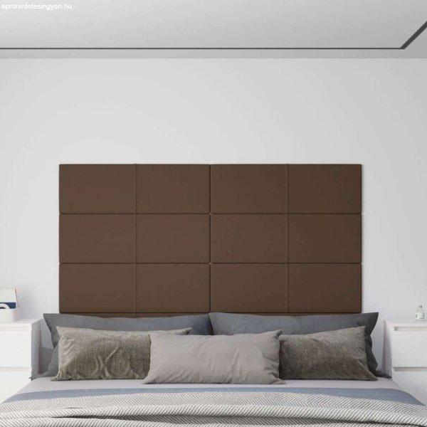 vidaXL 12 db barna szövet fali panel 90x30 cm 3,24 m²