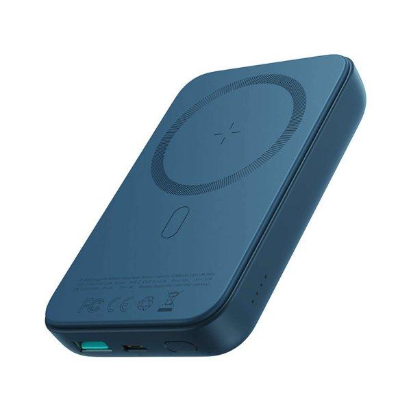 Joyroom Power Bank 10000mAh 20W Power Delivery gyorstöltő mágneses Qi 15W
vezeték nélküli töltő iPhone-hoz, MagSafe Blue (JR-W020 kék) kompatibilis