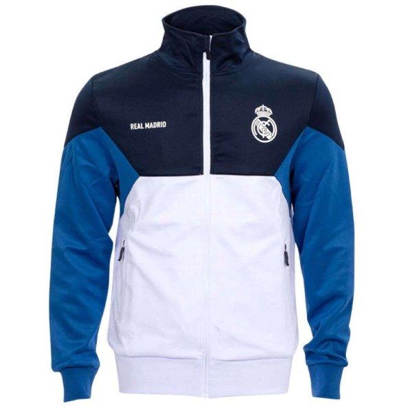 Real Madrid melegítő felső felnőtt zippes kék-fehér
