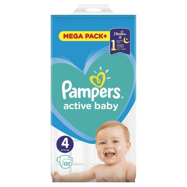Pampers Active Baby Mega Pack Nadrágpelenka 9-14kg Maxi 4 (132db)