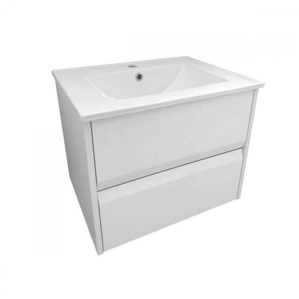 Mirano Paladium fürdőszobabútor + mosdókagyló + szifon - 60 cm (fehér)