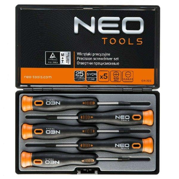 Neo Tools 04-225 műszerész, precíziós csavarhúzó készlet 5db,
Fekete/Narancs