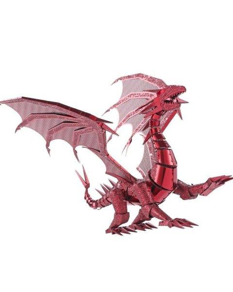 Piececool 3D puzzle, Red Dragon, Fém, 115 részes
