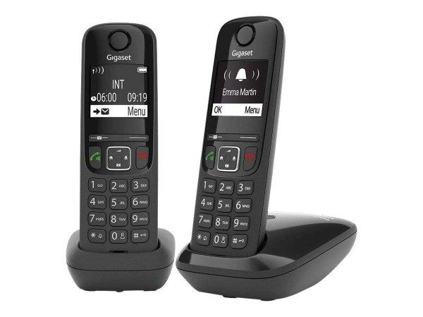 Gigaset AS690 Duo Asztali Telefon - Fekete (2db/csomag)