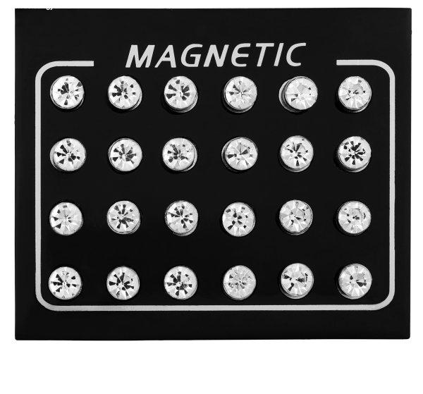 Troli Modern mágneses fülbevaló szett tiszta kristályokkal
(fülbevaló, mini bross)